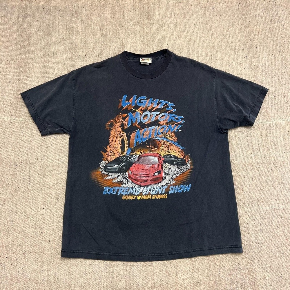 Vintageβ Disney Extreme Stunt Show Shirt Mens XL Black 2000s